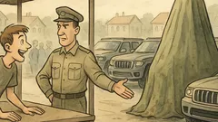 Witz: Spritztour im Millionen-Geländewagen gefällig?