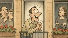 Witz: Plötzlich lobt er die Nachbarn?